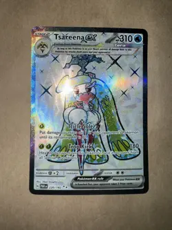 Pokemon TCG Tsareena EX Paradox Rift Tera Full Art Ultra Rare Card 220/182 - Image 1