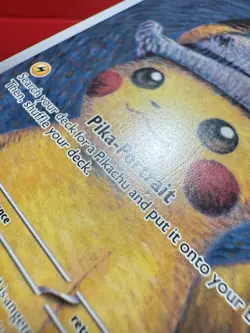 Pokemon Pokemon x Van Gogh Museum Grey Felt Hat Pikachu Black Star Promo SVP 085 - Image 4