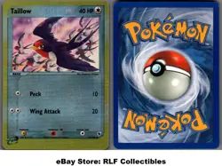2003 Pokemon, EX Ruby & Sapphire #72/109 Taillow, Reverse Holo Common - Image 1