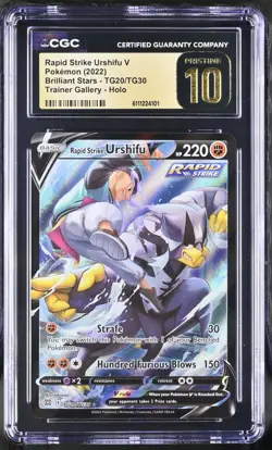 Pokemon 2022 Rapid Strike Urshifu V TG-Holo Brilliant Stars TG20 CGC PRISTINE 10 - Image 1