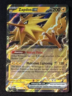 Zapdos Ex 145/165 Scarlet & Violet 151 MEW -Near Mint- Pokemon TCG - Image 1
