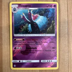 Toxapex - Reverse Holo Rare - 63/149 - Pokemon TCG: Sun & Moon base set - Image 1