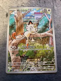 Pokemon TCG Meowth 106/094 Illustration Rare Holo Me02: Phantasmal Flames - Image 1