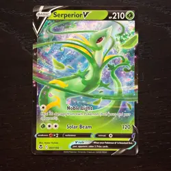 Serperior V 007/195 Pokemon Silver Tempest Sword & Shield Ultra Rare Holo NM - Image 1