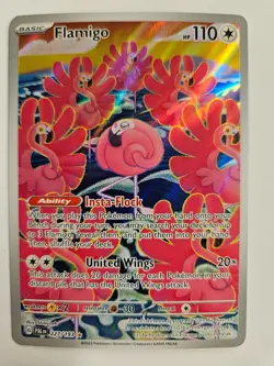 Pokemon TCG Flamigo 227/193 Illustration Rare Scarlet & Violet Paldea Evolved - Image 1