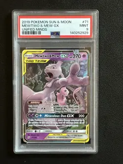 2019 Pokemon Mewtwo And Mew GX 71/236 PSA 9 #71 Unified Minds Sun And Moon - Image 1