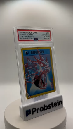 Cookie Cutter Signed Sketched Gyarados 1999 Pokemon Water Energy PSA/DNA AUTO 10 - Image 2