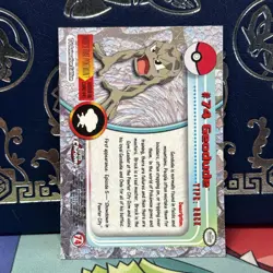 Geodude #74 Topps Chrome Pokemon TV Animation Edition 2000 Holo LP - Image 2