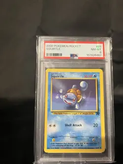 Pokemon Squirtle Team Rocket 2000 Common 68/82 Regular Unlimited PSA 8 - Image 1