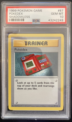 POKEDEX #87 PSA 10 1999 POKEMON WOTC SHADOWLESS BASE SET - Image 1