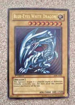 2002 BLUE EYES WHITE DRAGON ULTRA RARE SDK-A001 1st EDITION- YUGIOH! - Image 1