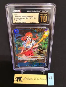 CGC PRISTINE 10 Nami OP11-054 SR One Piece 3rd Anniversary 2025 JP② - Image 1