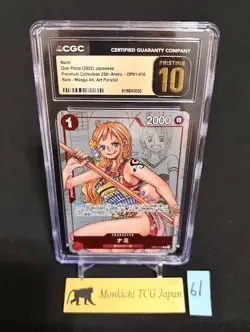 CGC PRISTINE 10 Nami OP01-016 Rare Manga Parallel One Piece 2022 JP② - Image 1