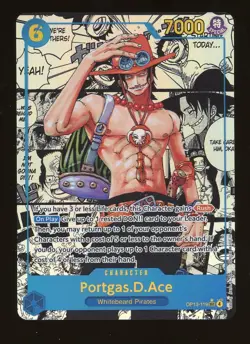 One Piece EN OP13-119 Manga Alternate Art Portgas D. Ace - Image 1