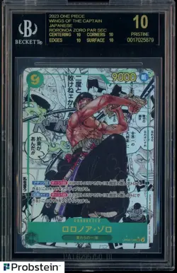 2023 One Piece Wings of Captain JPN OP06-118 Roronoa Zoro BGS 10 BLACK LABEL - Image 1