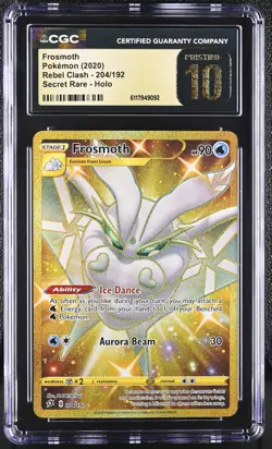CGC 10 PRISTINE Frosmoth 2020 Rebel Clash 204/192 Secret Rare Holo Pokemon Card - Image 1