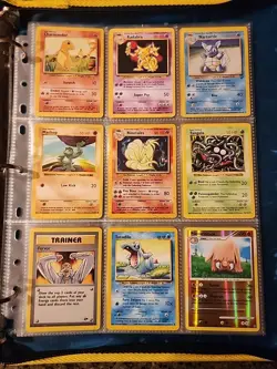Pokemon Collection Binder Vintage Lot of Cards Holos Rares WoTC Shadowless Etc - Image 1