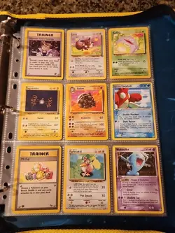 Pokemon Collection Binder Vintage Lot of Cards Holos Rares WoTC Shadowless Etc - Image 3
