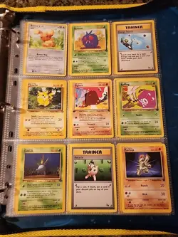 Pokemon Collection Binder Vintage Lot of Cards Holos Rares WoTC Shadowless Etc - Image 4