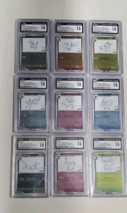 CGC 10 Yu Nagaba Eevee's Promo Complete Set Japanese Pokemon Card - Image 1