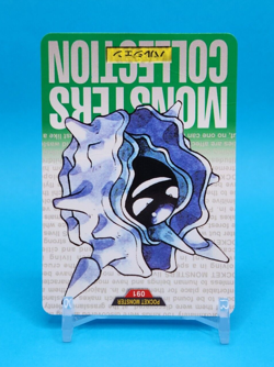 Pokemon Card Japanese - Cloyster No. 091 - Bandai Carddass - Green - Image 2
