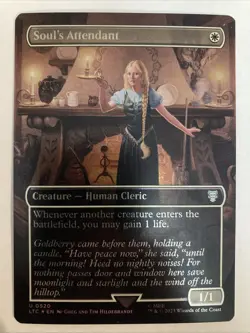 Soul's Attendant (Borderless) 0520 (Foil) (NM) Lord of the Rings LTC Magic MTG - Image 1