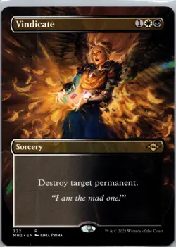 Vindicate (Borderless) #322 (NM) Modern Horizons 2 MH2 Magic MTG NON FOIL - Image 1