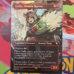 Yuffie, Materia Hunter (Borderless) (Chocobo Track Foil) - 470 - Commander: F... - Image 1