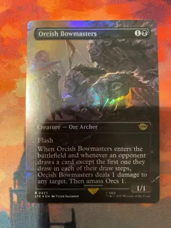 MTG Lord of the Rings Orcish Bowmasters Borderless Foil - Image 1