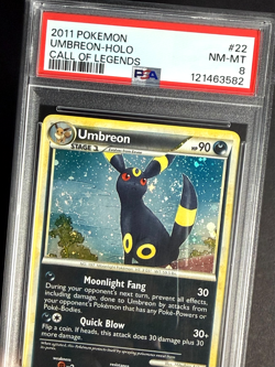 POKEMON 2011 UMBREON-HOLO CALL OF LEGENDS #22 PSA 8 - DOUBLE SWIRL!! - Image 4