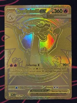 Pokemon TCG Mega Charizard X EX 360 HP Mega Hyper Rare Holo Me02 130/094 - Image 1
