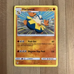 Pokemon TCG Hariyama Sun & Moon Base Set 68/149 Regular Rare - Image 1