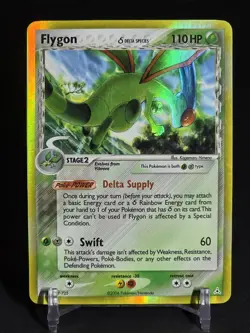 Pokemon TCG Flygon Delta Species 7/110 - EX Holon Phantoms - Holo Rare - MP - Image 1