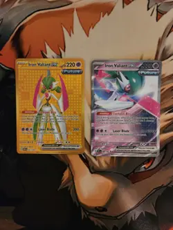 Pokemon TCG Iron Valiant EX 261/182 + Iron Valiant EX 089/182 - NM - Image 1