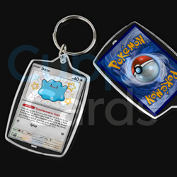 Ditto, Paldean Fates SV Special Illustration #201 | Mini Pokemon Keychain - Image 1