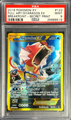 Pokemon Gyarados EX (2016) XY Breakpoint Secret #123 FA PSA 9 - Image 1