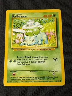 Bulbasaur 44/102 - Pokemon Base Set Unlimited 6 - Image 1