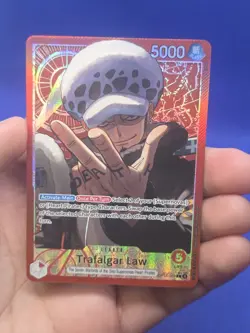 One Piece The Azure Sea's Seven Trafalgar Law OP14-001 Alternate Alt Art Leader - Image 2