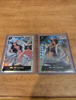One Piece Ms. All Sunday OP14-084 Alt Art Foil & Regular SR - Lot of 2 Cards - Image 1