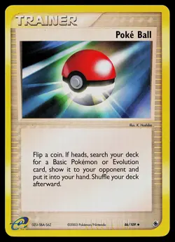 Pokemon Card - Poke Ball Ruby and Sapphire 86/109 Uncommon Reverse Holo - Image 1
