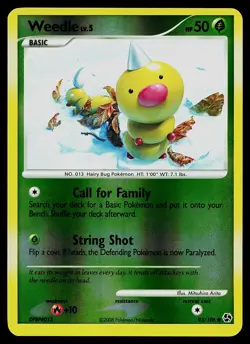 Pokemon Card - Weedle Great Encounters 93/106 Common Reverse Holo - Image 1