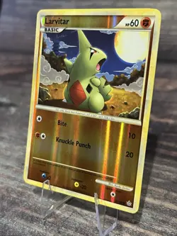 Pokemon TCG Larvitar Reverse Holo Common Card 51/95 Unleashed Series LP - Image 3
