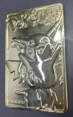 1999 Pokemon 23K Gold-Plated Burger King Metal Pikachu Card - Image 5