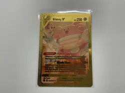 Blissey V Gold Foil Fan Art Textured Collector Pokemon Card TG22/TG30 HP250 - Image 1