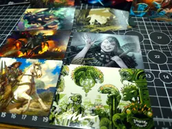 MTG Lot Of 9 Gold Stamp/Signature Art Cards - OUTLAWS THUNDER OOTJ - Mint-NM - Image 2