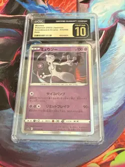 CGC 10 Pristine Mewtwo AR 035/068 Pokemon Card Incandescent Arcana Japanese - Image 1