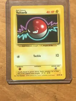 1999 Pokemon TCG Voltorb Wizards Of The Coast Base Set Card 67/102 Never Played - Image 1
