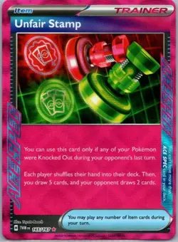 Pokemon Card Unfair Stamp 165/167 Twilight Masquerade - Near Mint - Image 1