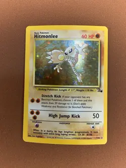Pokemon Hitmonlee Fossil 7/62 Holo Rare 1999 - Image 1