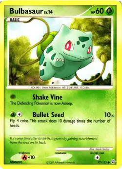 Pokemon TCG Bulbasaur 77/132 Secret Wonders Common VLP - Image 1